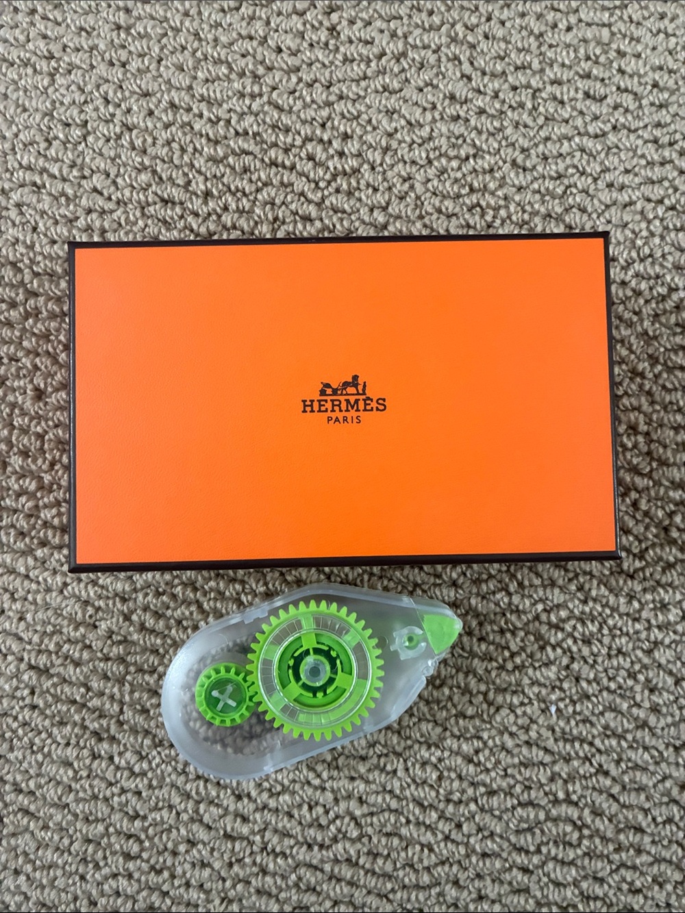 Hermes Orange Gift Box with Black Logo